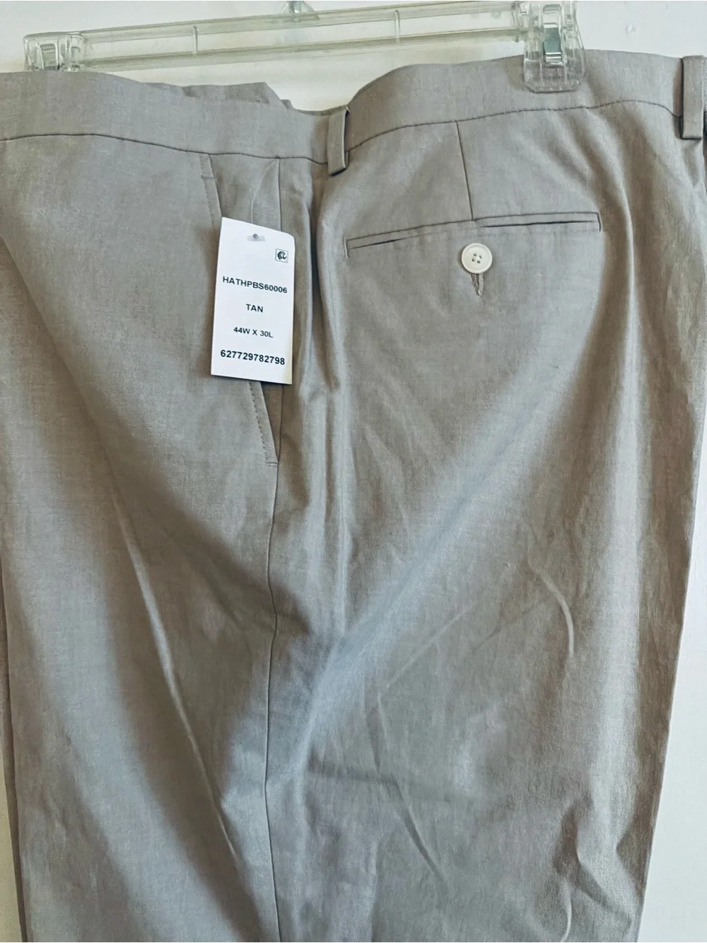 Tommy Hilfiger Mens Modern fit Cotton Solid Dress Pants -Tan - 44W x 30L